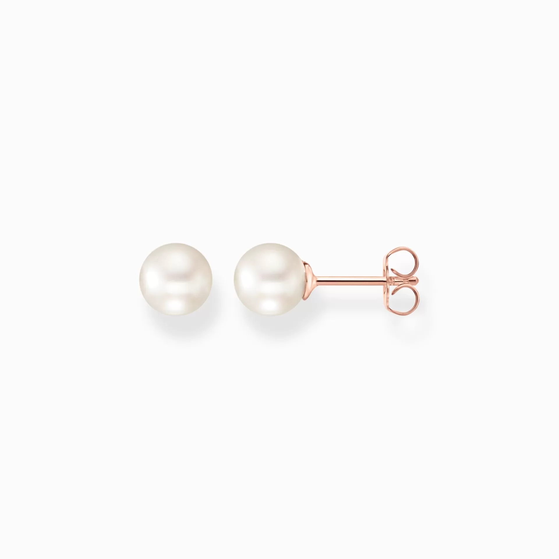 THOMAS SABO Stiftörhängen | Pearl jewellery<STIFT&OUML;RH&AUML;NGEN P&AUML;RLA ROS&EACUTE;GULD roséguldfargad, vit